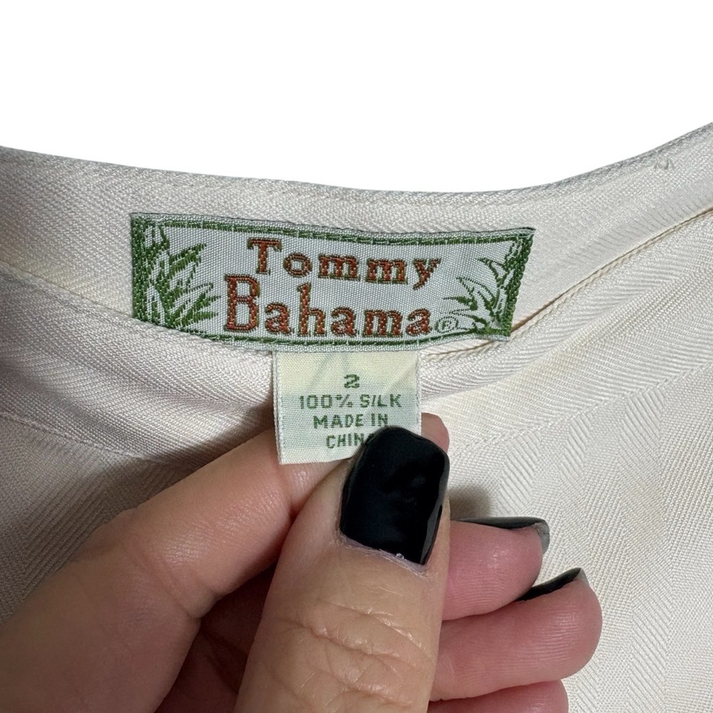 TOMMY BAHAMA 100% Silk Ankle Pants in Cream Size 2 -- QUIET LUXURY!!! - Picture 8 of 8